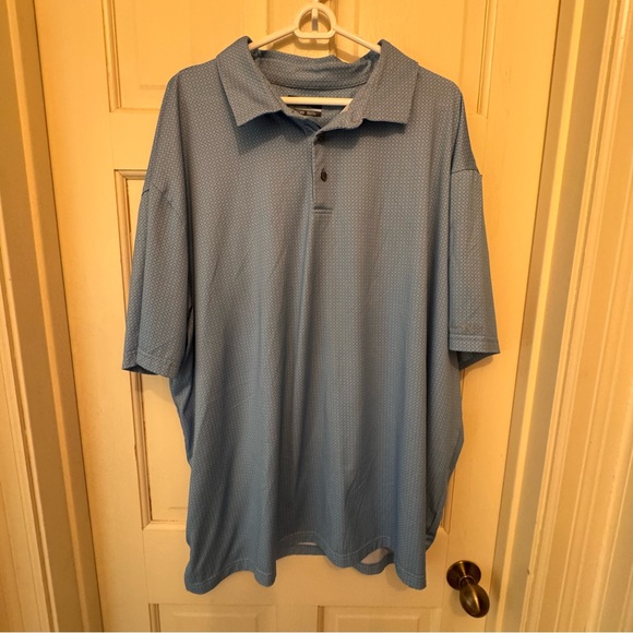 Hogan Other - Hogan Blue and White Patterned Casual Performance Polo Shirt 3XL